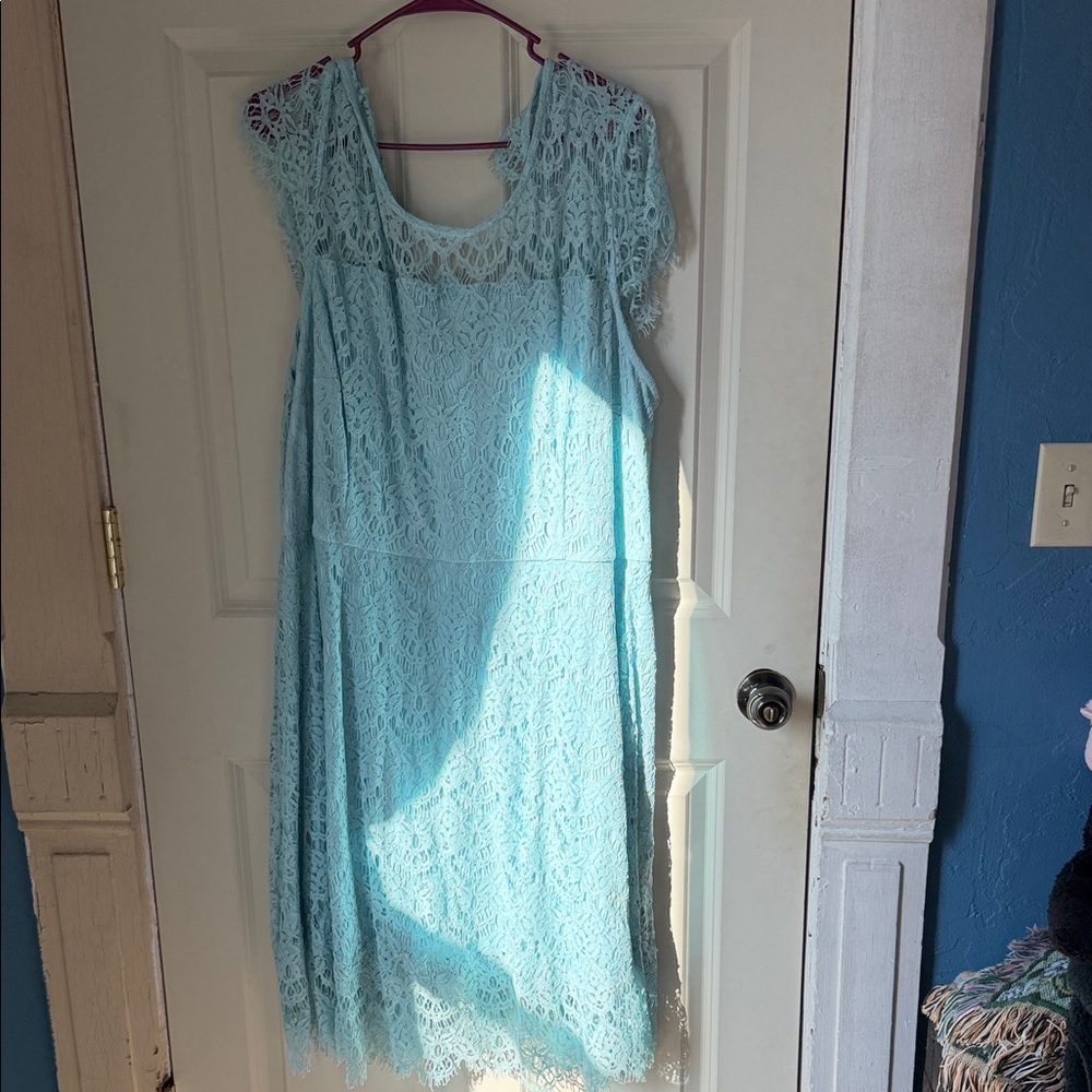 Lane Bryant Light Blue Lace Wedding Dress